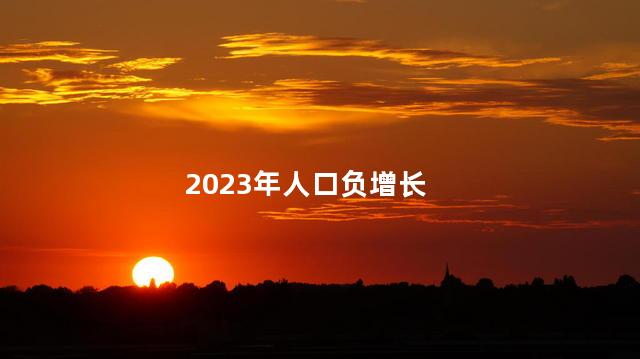 2023年人口负增长