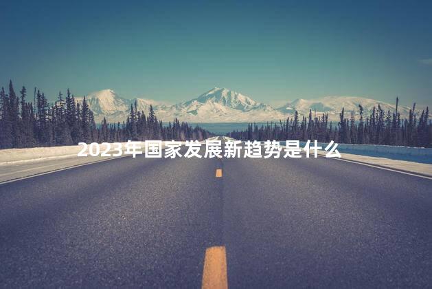 2023年国家发展新趋势是什么