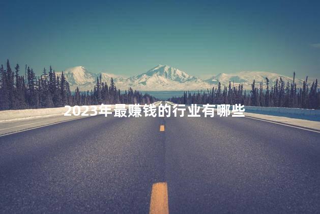 2023年最赚钱的行业有哪些