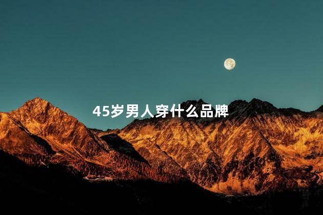 45岁男人穿什么品牌