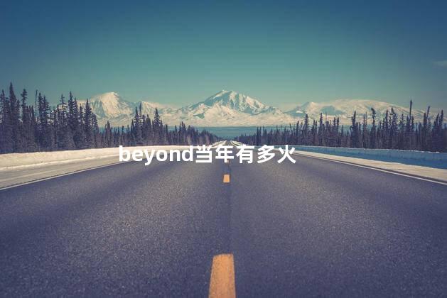 beyond当年有多火