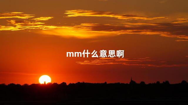 mm什么意思啊