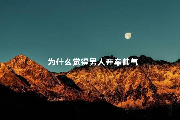 为什么觉得男人开车帅气