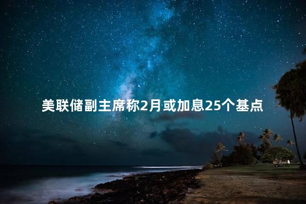 美联储副主席称2月或加息25个基点