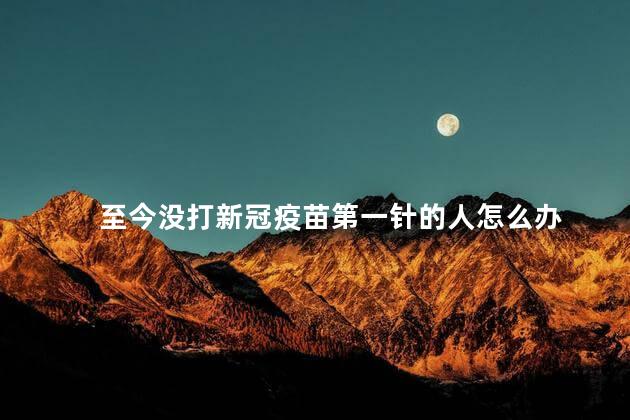 至今没打新冠疫苗第一针的人怎么办